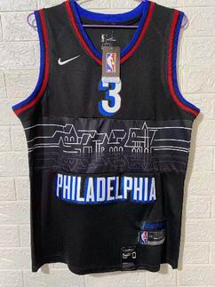 NBA Philadelphia 76ers #3 IVERSON black city edition