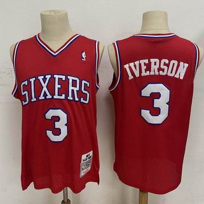 NBA Philadelphia 76ers #3 IVERSON red jersey