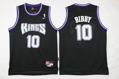 NBA Sacramento Kings #10 Bibby black jersey swingman