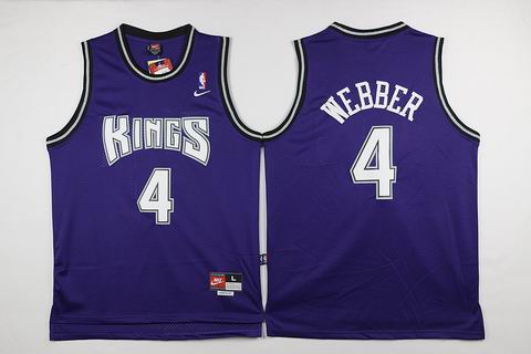 NBA Sacramento Kings #4 Webber purple jersey swingman