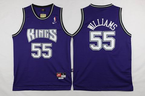 NBA Sacramento Kings #55 Williams purple jersey swingman
