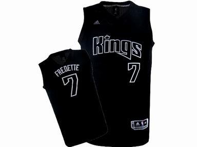 NBA Sacramento Kings #7 Fredette black Jersey Swingman