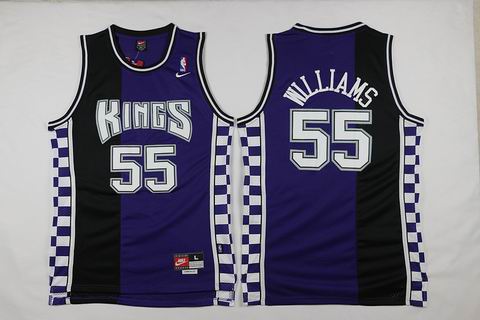 NBA Sacramento Kings 55 Williams purple jersey swingman