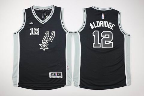 NBA San Antonio Spurs #12 Aldridge black jersey