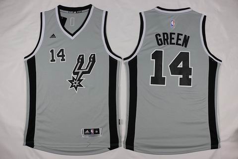 NBA San Antonio Spurs #14 Green grey jersey