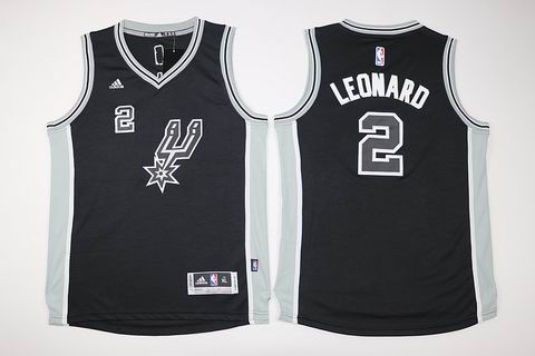 NBA San Antonio Spurs #2 Leonard black jersey
