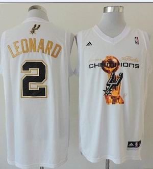 NBA San Antonio Spurs 2 Leonard white Champions jersey