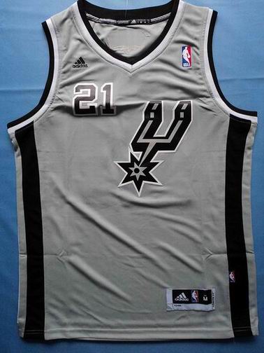 NBA San Antonio Spurs 21 tim duncan grey jersey