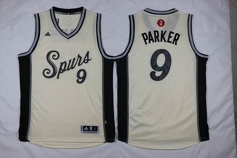NBA San Antonio Spurs 9 Parker white christmas day jersey
