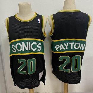NBA Seattle Supersonics #20 PAYTON black jersey