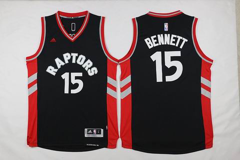 NBA Toronto Raptors #15 Bennett black jersey