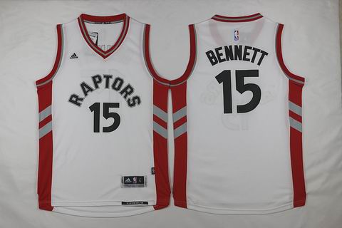 NBA Toronto Raptors #15 Bennett white jersey