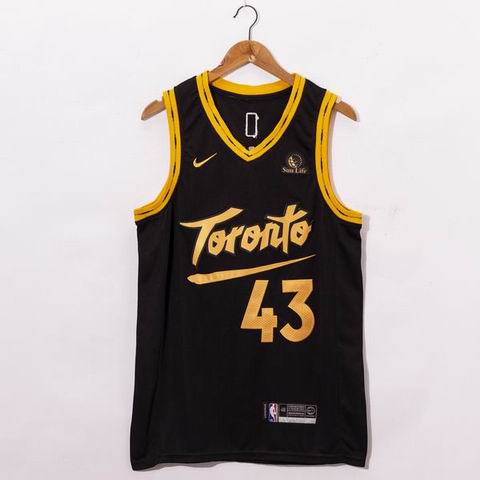 NBA Toronto Raptors #43 SIAKAM black city edition