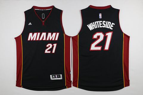 NBA miami heats #21 Whiteside black jersey