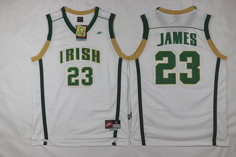 NBA miami heats #23 James high school jersey white