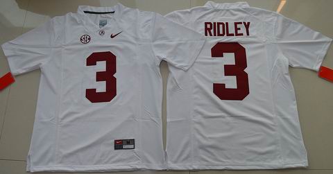 NCAA Alabama Crimson Tide #3 Calvin Ridley College Football Jersey White