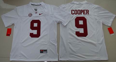 NCAA Alabama Crimson Tide #9 Amari Cooper College Football Jersey White