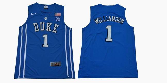NCAA Duke Blue Devils #1 Willamson Basketball blue Jersey