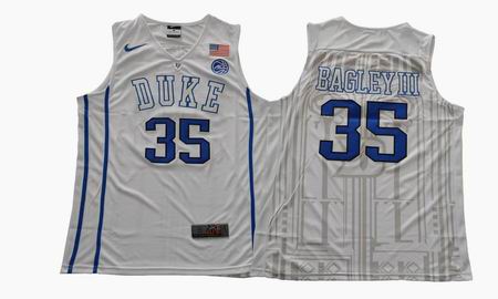 NCAA Duke Blue Devils #35 Bagley III Basketball white Jersey