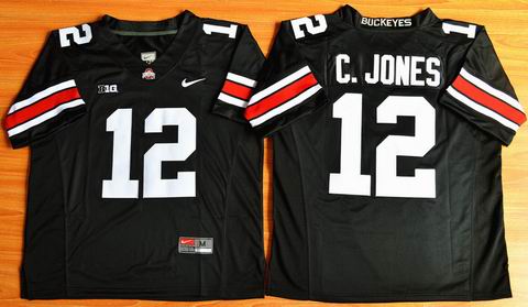 NCAA Ohio State Buckeyes #12 C. Jones college football jersey black