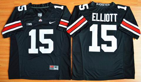 NCAA Ohio State Buckeyes #15 Elliott college football jersey black