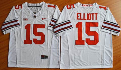 NCAA Ohio State Buckeyes #15 Elliott white college football jersey