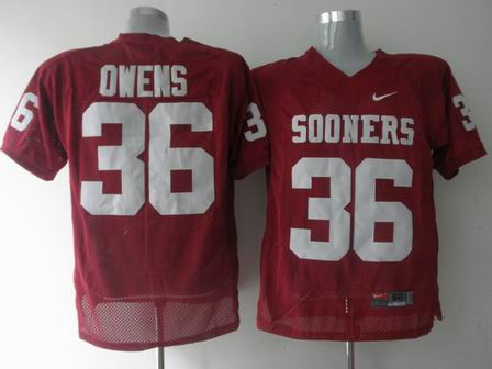 NCAA Oklahoma Sooners 36 Steve Owens Red Jersey