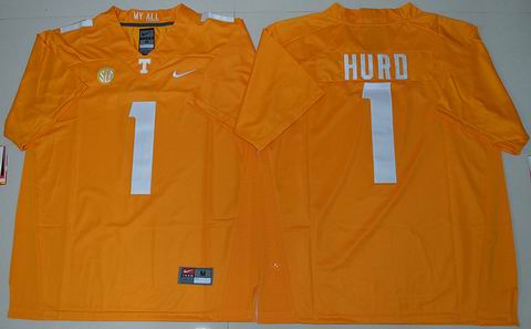 NCAA Tennessee Volunteers #1 Jalen Hurd College Football Jersey Orange
