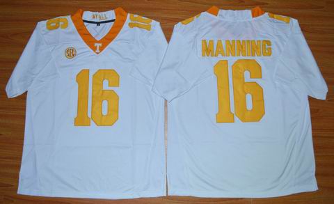 NCAA Tennessee Volunteers #16 Peyton Manning college Football Jersey White