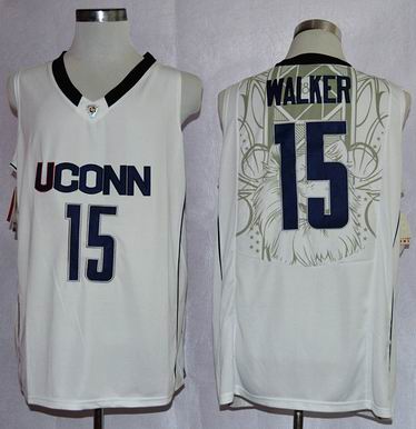 NCAA Uconn Huskies 15 Kemba Walker College Basketball Jersey White