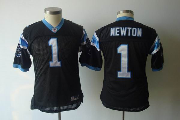 NFL Carolina Panthers 1 Cam Newton Black Youth Jersey