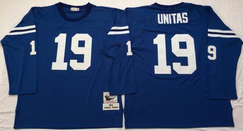 NFL Indianapolis Colts 19 Unitas blue Jersey mitchell and ness