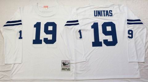 NFL Indianapolis Colts 19 Unitas white Jersey mitchell and ness