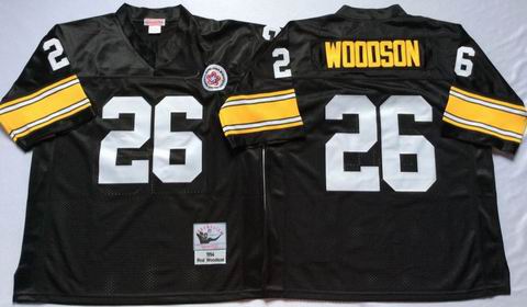 NFL Pittsburgh Steelers #26 Woodson black throwback jersey