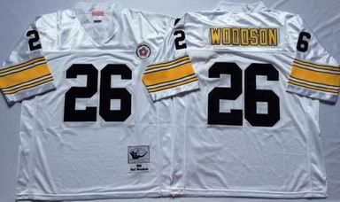 NFL Pittsburgh Steelers #26 Woodson white throwback jersey