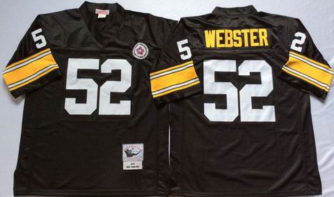 NFL Pittsburgh Steelers #52 Webster black throwback jersey