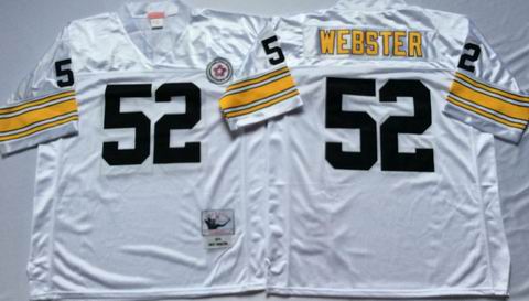 NFL Pittsburgh Steelers #52 Webster white throwback jersey