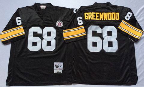 NFL Pittsburgh Steelers #68 Greenwood black throwback jersey