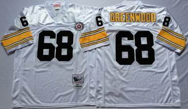 NFL Pittsburgh Steelers #68 Greenwood white throwback jersey