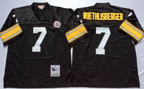 NFL Pittsburgh Steelers #7 Roethlisberger black throwback jersey