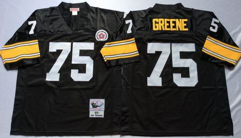 NFL Pittsburgh Steelers #75 Greene black throwback jersey