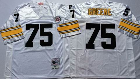 NFL Pittsburgh Steelers #75 Greene white throwback jersey