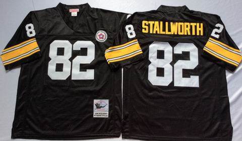 NFL Pittsburgh Steelers #82 Stallworth black throwback jersey