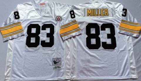 NFL Pittsburgh Steelers #83 Miller white throwback jersey