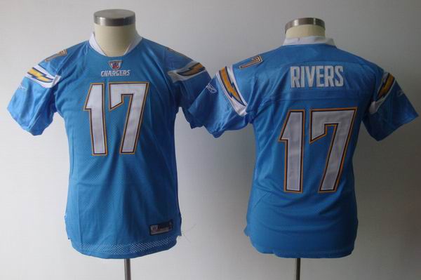 NFL San Diego Chargers 17 Philip Rivers blue Kids Jersey