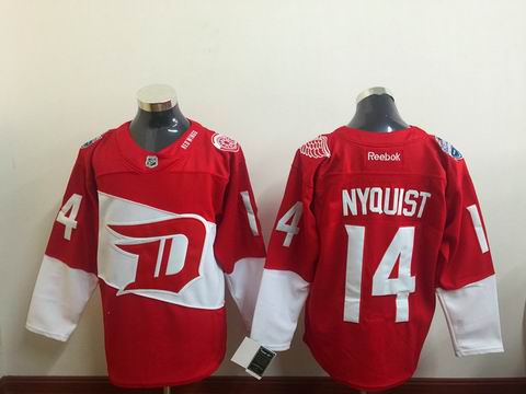 NHL Detroit Red Wings #14 Nyquist red jersey