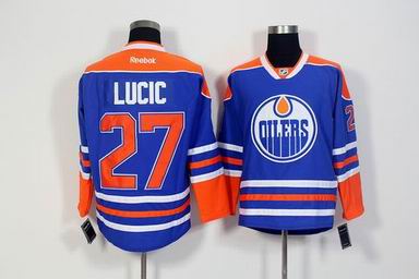 NHL Edmonton Oilers #27 Lucic blue jersey