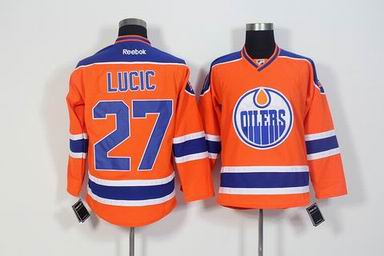 NHL Edmonton Oilers #27 Lucic orange jersey