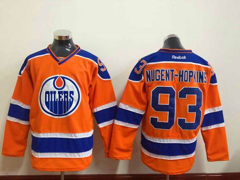 NHL Edmonton Oilers 93 Nugent-Hopkins orange jersey