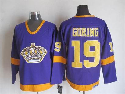 NHL Los Angeles Kings 19 Goring purple jersey